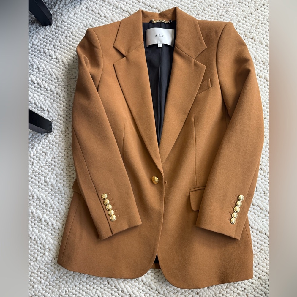 A.L.C. Camel Blazer with Gold Buttons